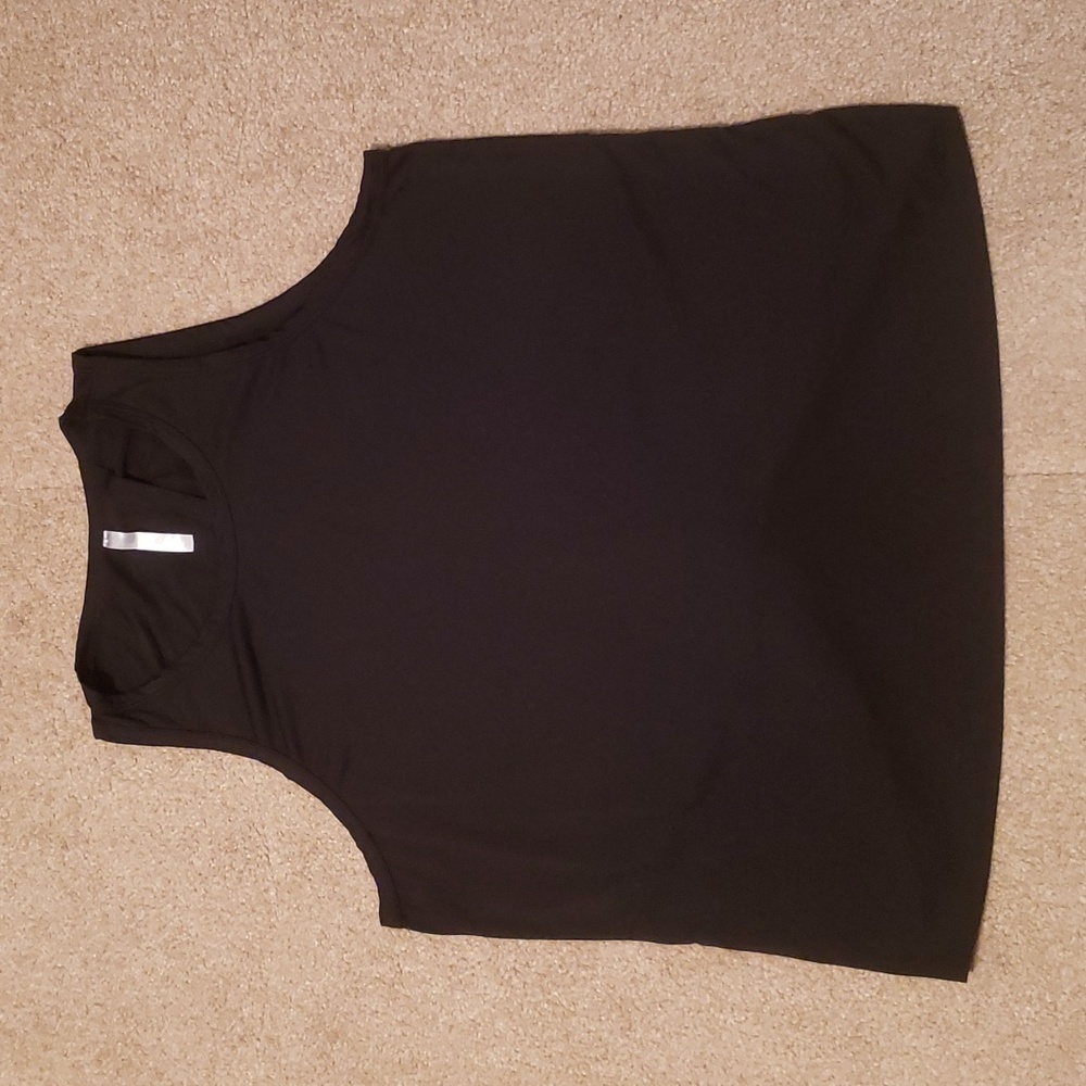 Fabletics Women's Black Dry-Flex Twisted Open Back Tank